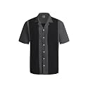 Hardaddy Men's Camp Collar Retro Vintage Bowling Button Down Shirt with Pocket Casual Short Sleeve Beach Shirts Summer