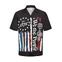 Hardaddy Men's Camp Collar Retro Vintage Bowling Button Down Shirt with Pocket Casual Short Sleeve Beach Shirts Summer
