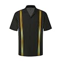 Hardaddy Men's Camp Collar Retro Vintage Bowling Button Down Shirt with Pocket Casual Short Sleeve Beach Shirts Summer