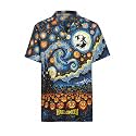Hardaddy Men's Camp Collar Retro Vintage Bowling Button Down Shirt with Pocket Casual Short Sleeve Beach Shirts Summer