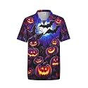 Hardaddy Men's Camp Collar Retro Vintage Bowling Button Down Shirt with Pocket Casual Short Sleeve Beach Shirts Summer