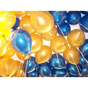 party products hd metallic finish balloons for birthdayanniversary party decoration gold blue pack of 25
