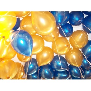 party products hd metallic finish balloons for birthdayanniversary party decoration gold white blue pack of 50
