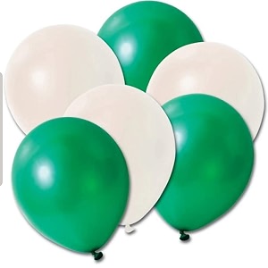 party products hd metallic finish balloons for birthdayanniversary party decoration light green dark green white pack of 250
