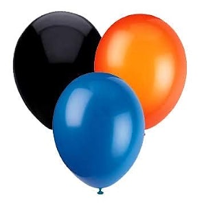 party products hd metallic finish balloons for birthdayanniversary party decoration blue black orange pack of 60