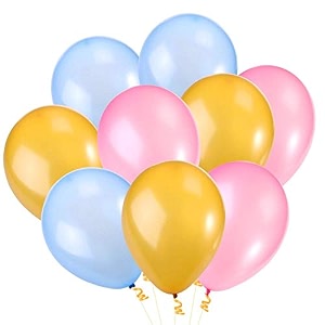 party products hd metallic finish balloons for birthdayanniversary party decoration blue gold pink pack of 60