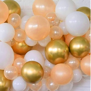 party products hd metallic finish balloons for birthdayanniversary party decoration gold rosegold white pack of 100
