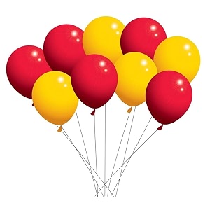 party products hd metallic finish balloons for birthdayanniversary party decoration red yellow white pack of 200