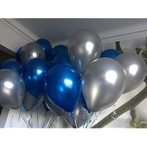 party products hd metallic finish balloons for birthdayanniversary party decoration purple silver blue pack of 30