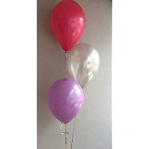 party products hd metallic finish balloons for birthdayanniversary party decoration red purple silver pack of 30