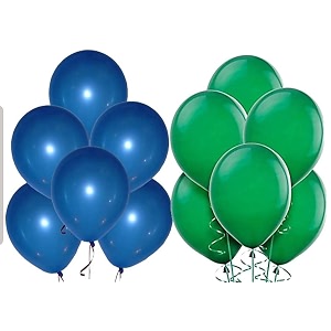 party products hd metallic finish balloons for birthdayanniversary party decoration blue green pack of 250