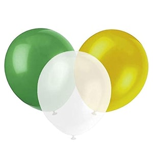 party products hd metallic finish balloons for birthdayanniversary party decoration yellow green white pack of 50