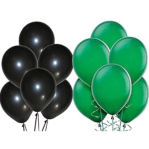 party products hd metallic finish balloons for birthdayanniversary party decoration black green pack of 250