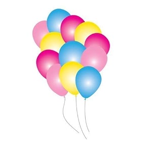 party products hd metallic finish balloons for birthdayanniversary party decoration blue yellow pink pack of 30