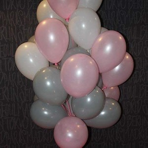 party products hd metallic finish balloons for birthdayanniversary party decoration silver pink white pack of 60