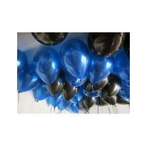 party products hd metallic finish balloons for birthdayanniversary party decoration blue black pack of 25