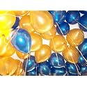 Party Products HD Metallic Finish Balloons For Birthday/Anniversary Party Decoration (Gold, Blue) Pack of 250