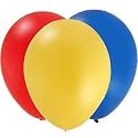 Party Products HD Metallic Finish Balloons For Birthday/Anniversary Party Decoration (Blue, Red, Yellow) Pack of 100