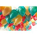 Party Products HD Metallic Finish Balloons For Birthday/Anniversary Party Decoration (Gold, Green, Red) Pack of 100