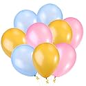 Party Products HD Metallic Finish Balloons For Birthday/Anniversary Party Decoration (Blue, Gold, Pink) Pack of 30
