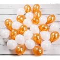 Party Products HD Metallic Finish Balloons For Birthday/Anniversary Party Decoration (Pink, Orange, White) Pack of 60