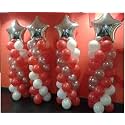 Party Products HD Metallic Finish Balloons For Birthday/Anniversary Party Decoration (Red, Silver, White) Pack of 250