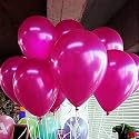 Party Products HD Metallic Finish Balloons For Birthday/Anniversary Party Decoration (Dark Pink) Pack of 50