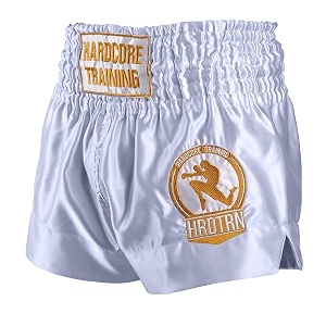 hardcore training classic muay thai shorts black white red camo blue kick boxing mma combat sport sparring trunks white s