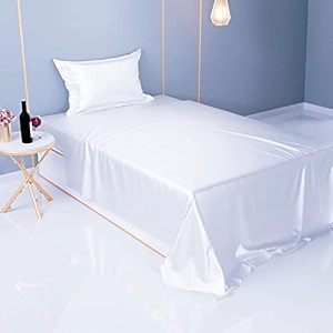 hardeep 300 tc plain stripe glace cotton single bedsheet with 1 pillow covers for home hotel guest room 60 x 90 inch