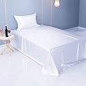 Hardeep 300 TC Plain Solid Glace Cotton Queen Size Double Bedsheet for Home, Hotel, Guest Room (90 X 100 Inch)