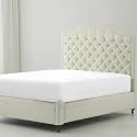 Hardeep 300 TC Plain Stripe Glace Cotton King Size Double Bedsheet for Home, Hotel, Guest Room (108 X 108 Inch)
