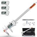 HARDELL Digital Caliper 8 Inch, Heavy-Duty IP54 Calipers with 3-Batteries &amp; Extra Cover, All Stainless Steel Digital Micrometer Vernier Caliper, Inch/MM/Fraction, Auto-Off for DIY/3D-Printing