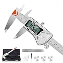 HARDELL Digital Caliper, IP54 Waterproof Caliper Measuring Tool with 3-Batteries & Extra Cover, All Stainless Steel Heavy-Duty Vernier Caliper Micrometer, Inch/MM/Fraction for DIY/3D-Printing
