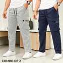 HARDFLEX Solid Men Black, Grey Track Pants