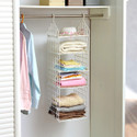 Hardin 5 Layer Folding Clothes Storage Racks for Students Wardrobe Shelves Organizer Regular Organizer, Shoe Organizer, Handbag Organizer, Closet Organizer