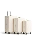 Hardside 3 Piece Luggage Set, Cottage Cream, One Size