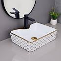 HARDSTONE Black amp Gold Ceramic Wash Basin