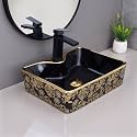 HARDSTONE Black amp Gold Ceramic Wash Basin