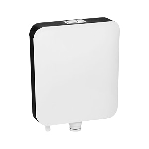hardstone dual flush tank for toilet - 8 ltr water capacity  polypropylene smart pvc slim cistern - wall mounted push button dual top flush tank with complete set white amp black