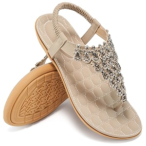 HARENCE Flat Sandals for Women Dressy Comfort