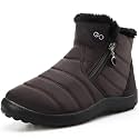 HARENCE Snow Boots for Women Winter Boot with Comfortable Warm Fur Lined Ankle Booties Outdoor Slip On Waterproof Short Boots