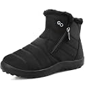 HARENCE Snow Boots for Women Winter Boot with Comfortable Warm Fur Lined Ankle Booties Outdoor Slip On Waterproof Short Boots