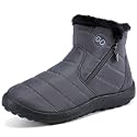 HARENCE Snow Boots for Women Winter Boot with Comfortable Warm Fur Lined Ankle Booties Outdoor Slip On Waterproof Short Boots