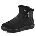 Snow Boots for Women Winter Boot with Comfortable Warm Fur Lined Ankle Booties Outdoor Slip On Waterproof Short Boots