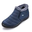 HARENCE Snow Boots for Women Winter Boot with Comfortable Warm Fur Lined Ankle Booties Outdoor Slip On Waterproof Short Boots