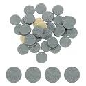 HARFINGTON 100pcs Adhesive Felt Circles 13mm 0.51" Gray