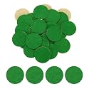 HARFINGTON 100pcs Adhesive Felt Circles 20mm 0.8" Green