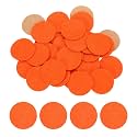 HARFINGTON 100pcs Adhesive Felt Circles 25mm 0.98" Orange