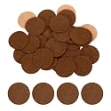 HARFINGTON 100pcs Adhesive Felt Circles 25mm 0.98" Brown