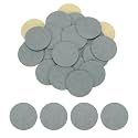 HARFINGTON 100pcs Adhesive Felt Circles 35mm 1.38" Gray
